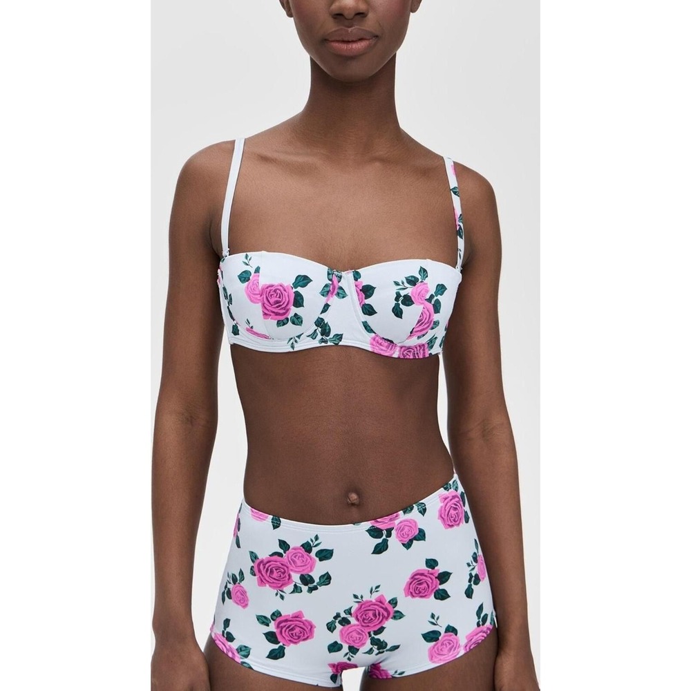 Good American NWT Satin Underwire Bikini Top - Size S - MSRP $89